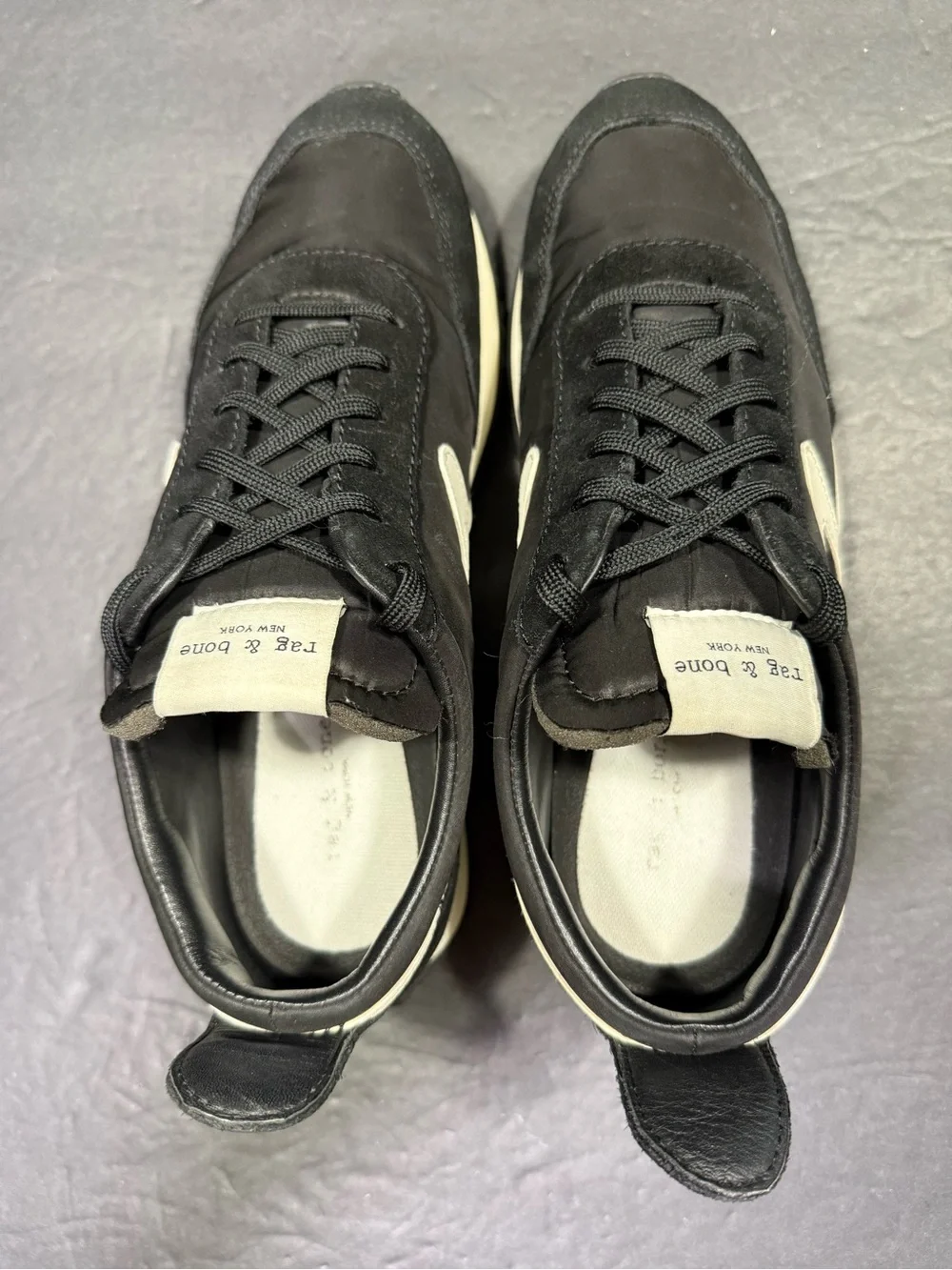 Rag & Bone Retro Women’s Black White Running Walking Sneakers Shoe Size- 7.5